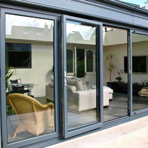 Aluminium and glass door